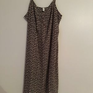 H&M brown and cream abstract sleeveless dress